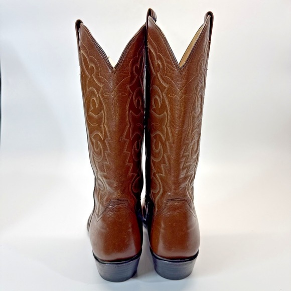 Panhandle Slim Western Boots Mens 8.5 D Brown Leather Cowboy Pull On - Picture 7 of 16